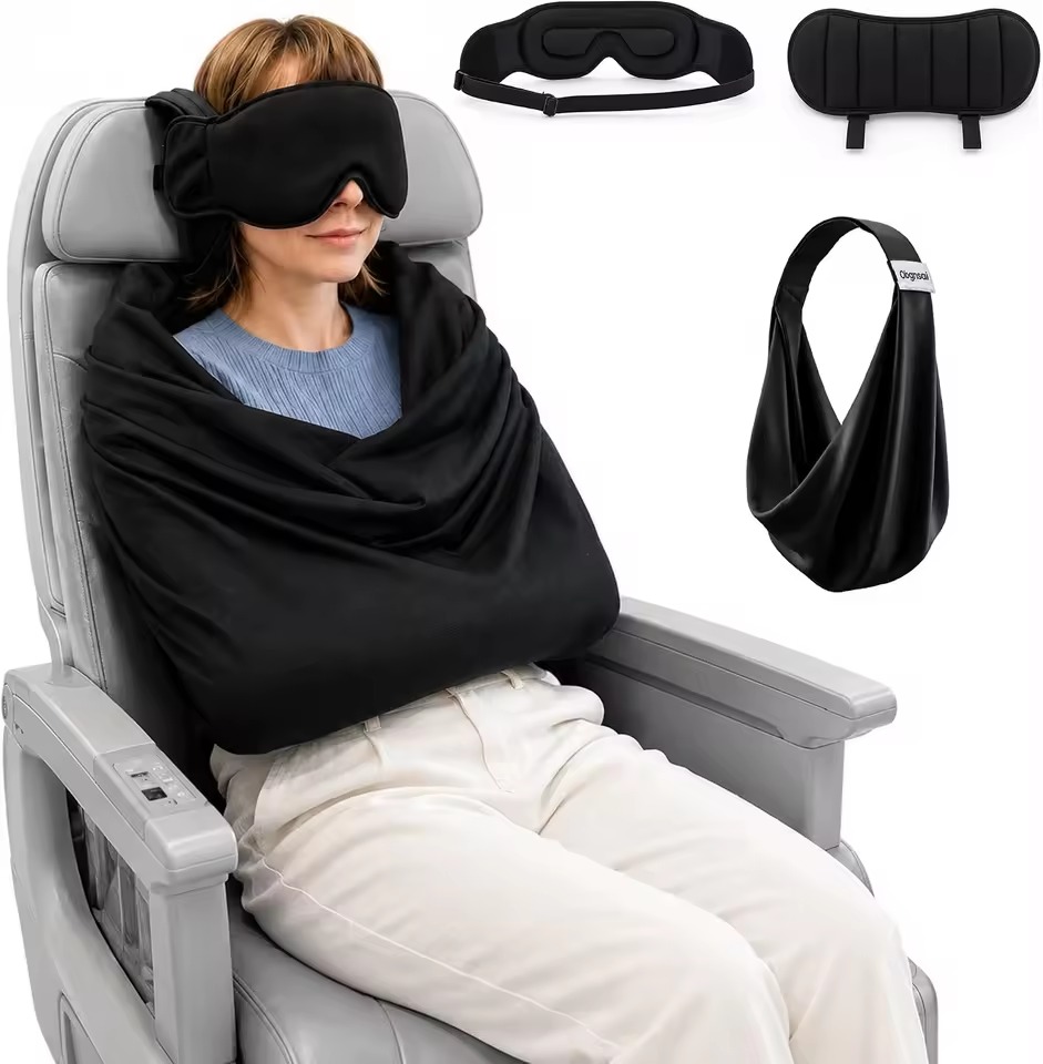 وسادة نوم للسيارة 3 في 1 مع رغ - مراجعة Travel Accessories Long Flight وسعره