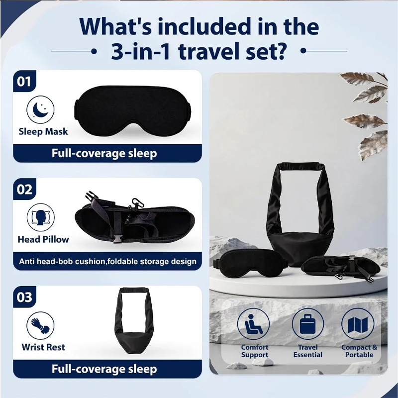 مجموعة دعم النوم للطائرة 3 في  - مراجعة Travel Accessories Long Flight وسعره