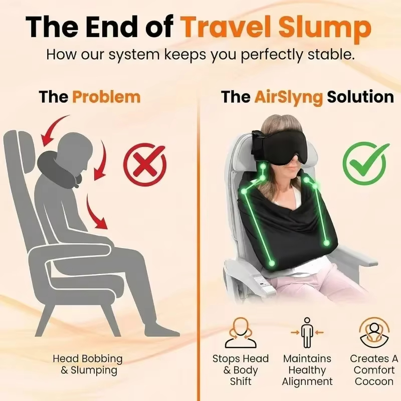وسادة نوم للسيارة 3 في 1 مع رغ - مراجعة Travel Accessories Long Flight وسعره