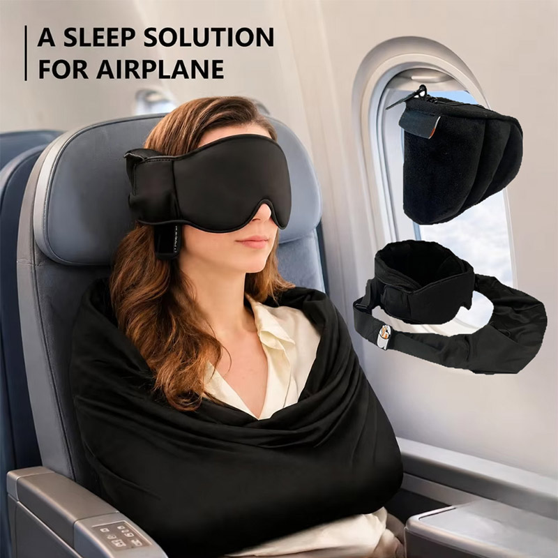 طقم نوم للطائرة 3 في 1: وسادة  - مراجعة Travel Accessories Long Flight وسعره